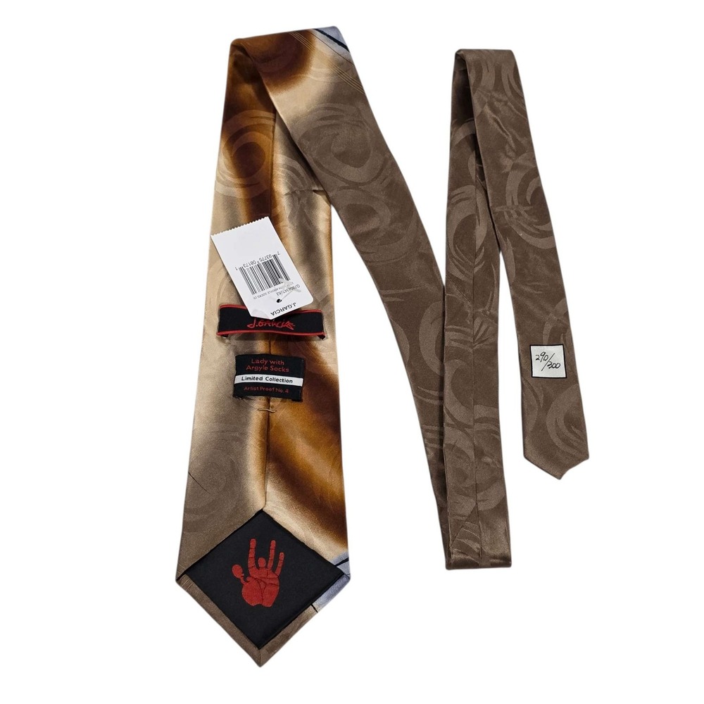 New J. Garcia Limited‎ Collection Silk Tie Artist Proof No 4 Brown 290/300